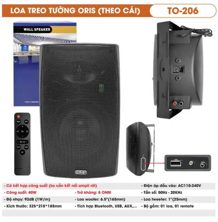 Loa treo tường kèm công suất Oris TO-206