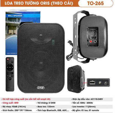 Loa treo tường kèm công suất TO-265