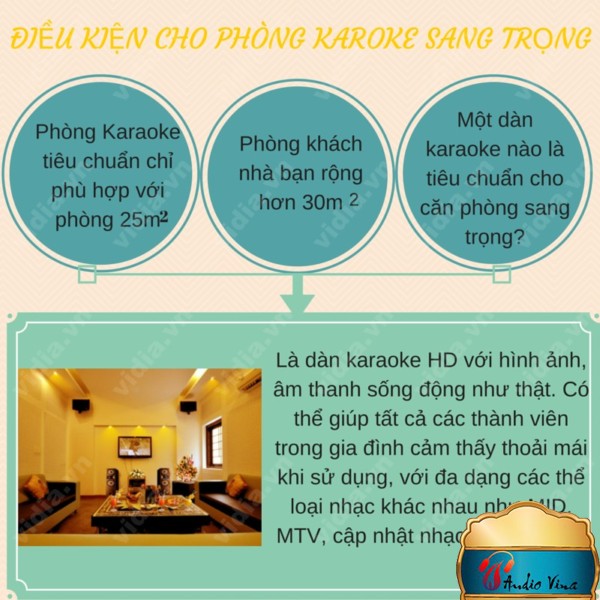 Một dàn karaoke sang trọng cho phòng lớn cần có những điều kiện gì?