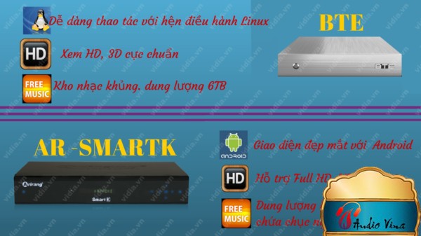 Nên Chọn Đầu Karaoke Hiện Đại Arirang Smartk mới ra lò hay đầu BTE cao cấp đã xuất hiện trước đó?