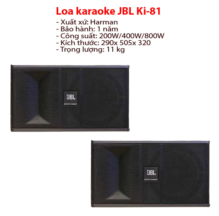 Sự khác biệt đến từ dòng loa karaoke JBL KI 81