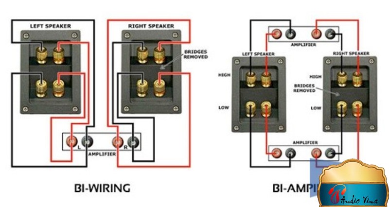 Sơ đồ đấu nối loa song song vào ampli