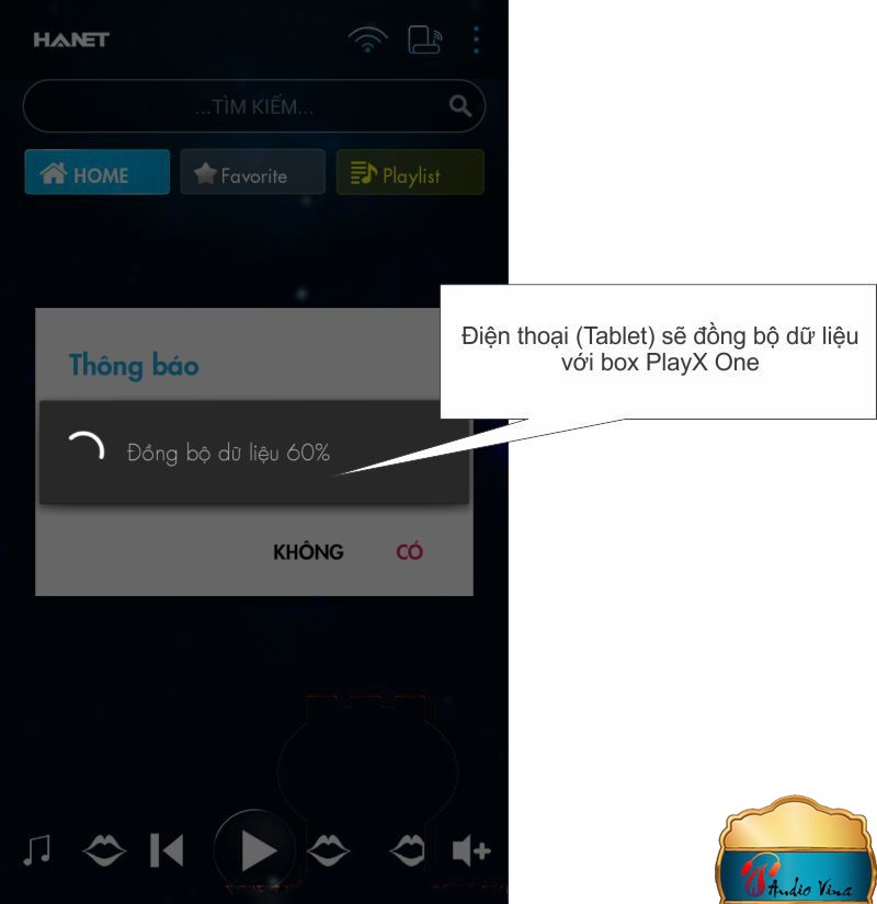 Kết Nối Tablet Hoạc Điện Thoại Với Đầu Karaoke Hanet PlayX One
