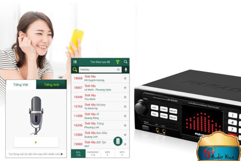 PARAMAX LS series với Tính năng “Voice Search” – tìm bài hát bằng giọng nói đầu tiên trên điện thoại di động