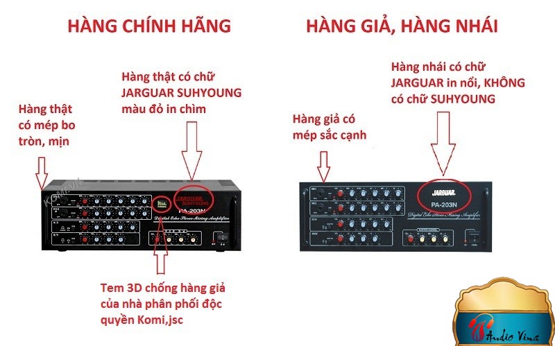 Amply “made in Tàu” so với hàng chính hãng