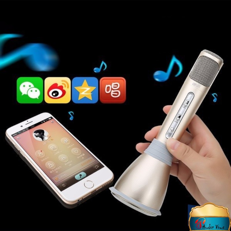 Mic kèm loa 3 trong 1 có kết nối Bluetooth dễ dàng sự dụng