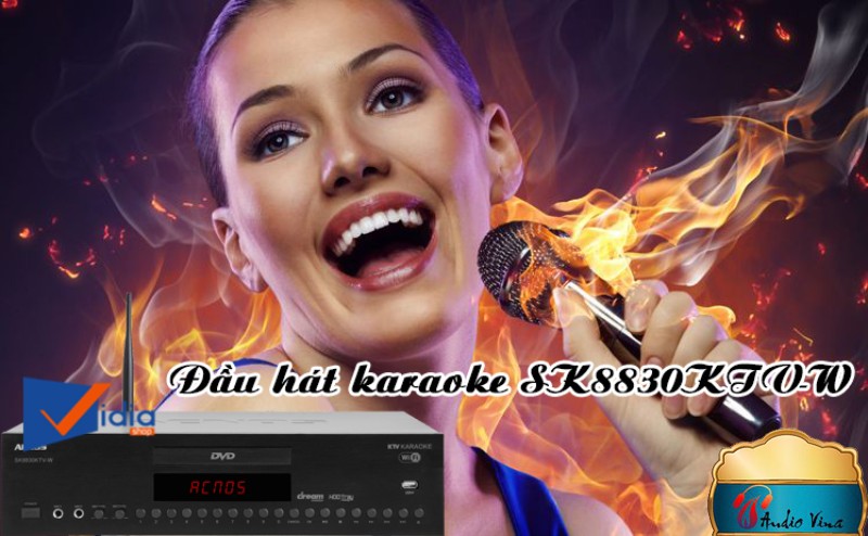 Đầu Hát Karaoke Hiện Đại Cho Dàn Hát Karaoke ACNOS SK8830KTV-W