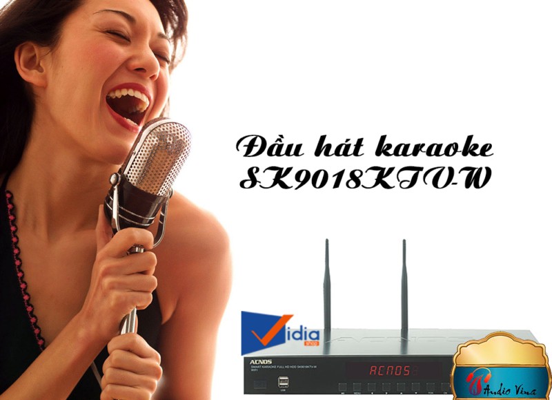 Đầu Karaoke Wifi ACNOS SK9018KTV-W Kết Nối Thiết Bị Thông Minh Nhanh Chóng