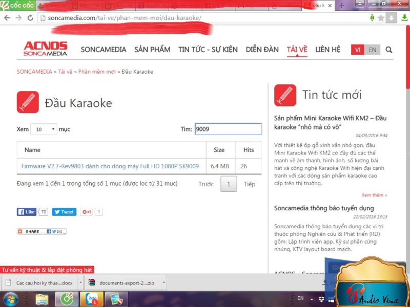Hướng Dẫn Cập Nhật Phần Mềm Mới Cho Dòng Máy Karaoke FULL HD 9009