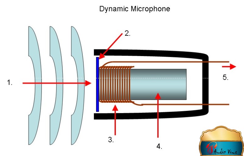 Cấu tạo micro karaoke loại điện động (Dynamic)