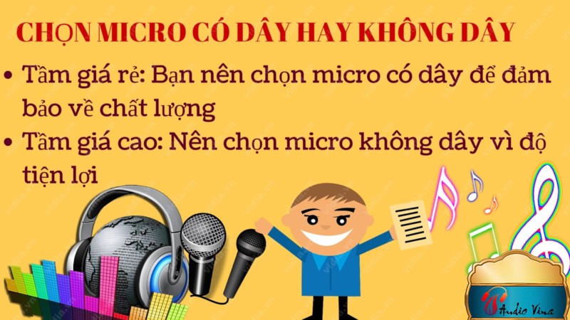 nên chọn micro có dây hay không dây