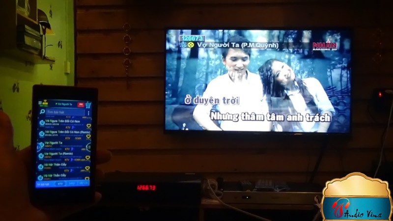 Đầu karaoke HDAir có thể Lựa chọn bài hát từ bất cứ thiết bị di động